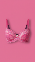 Microfiber Plunge Bra in Hot Pink