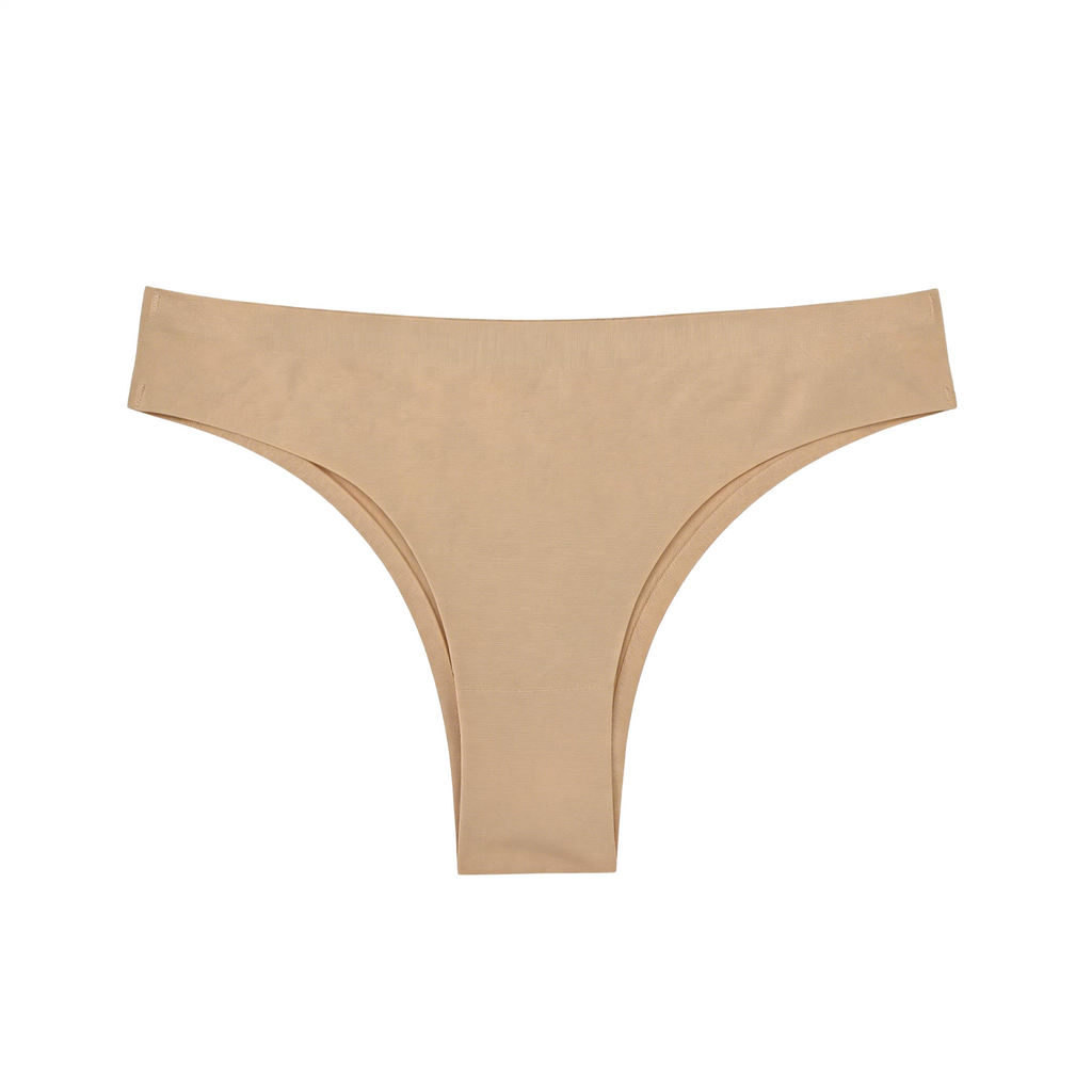 (7-color pack) Women's Seamless Partial Coverage Bikini Brazilian Briefs, Lightweight & Silky Underwear for Daily Wear