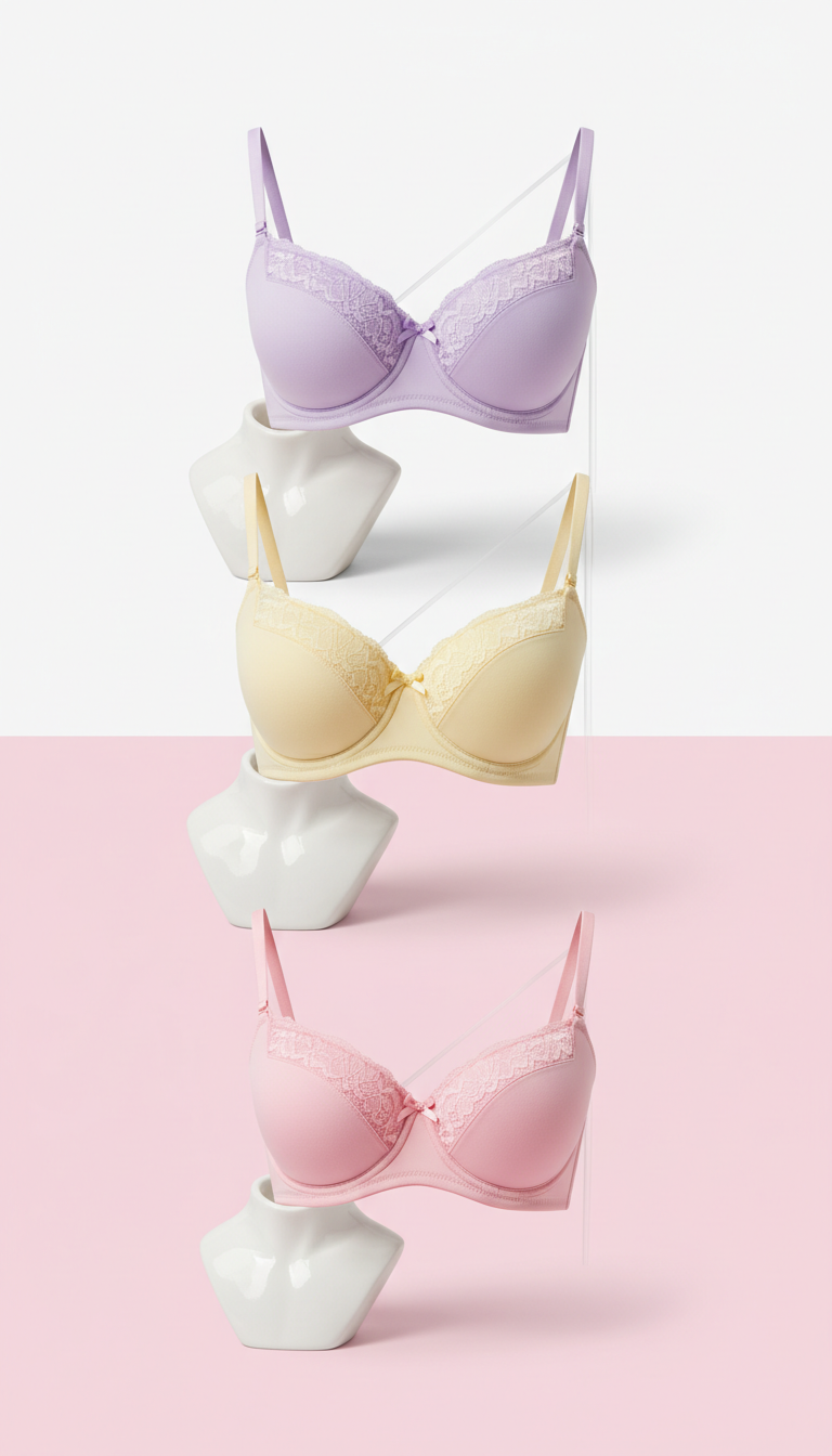 Microfiber Balconette Bra With Glossy Finish